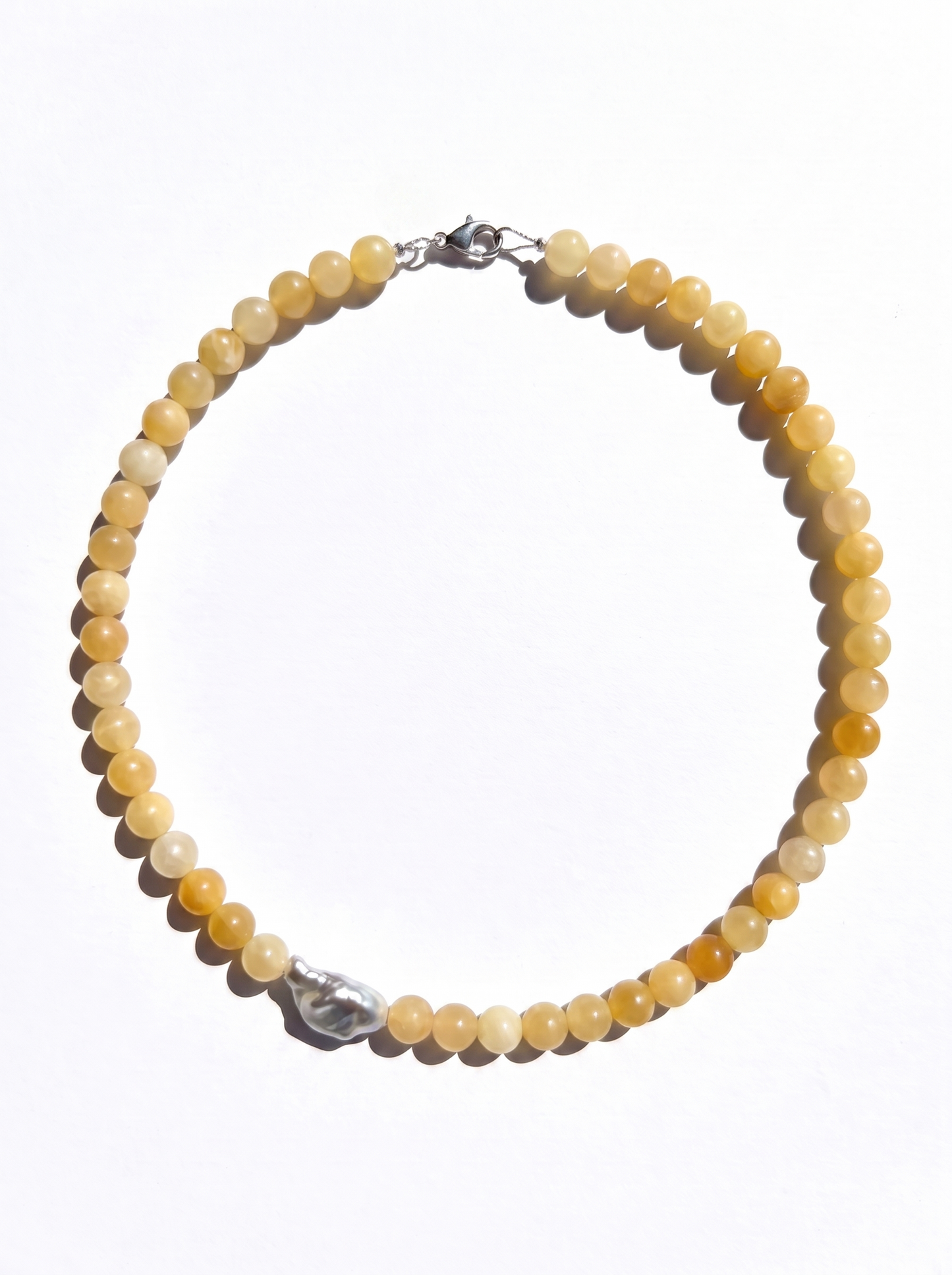 Yellow Pearl Necklace